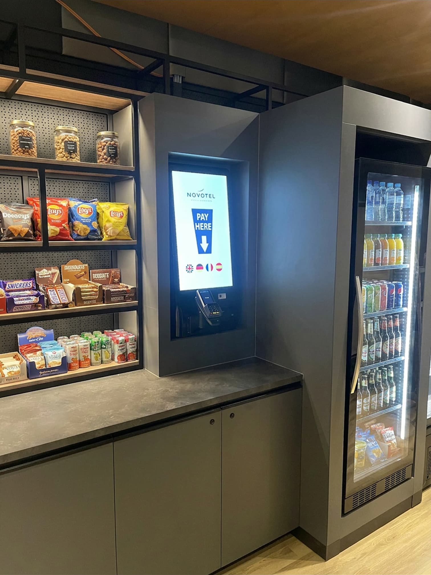 A Butlaroo self-service mini-market kiosk at a Novotel hotel.